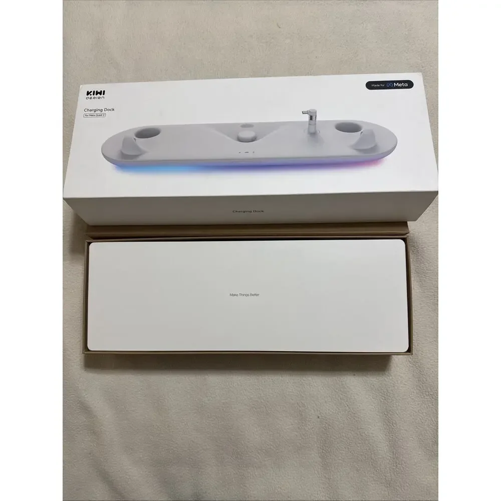 READ ALL - KIWI Design RGB Charging Dock Compatible w/Oculus Quest 2 Meta Quest2